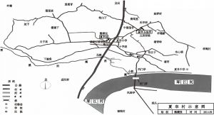 图2-2 夏阜村水陆交通概图