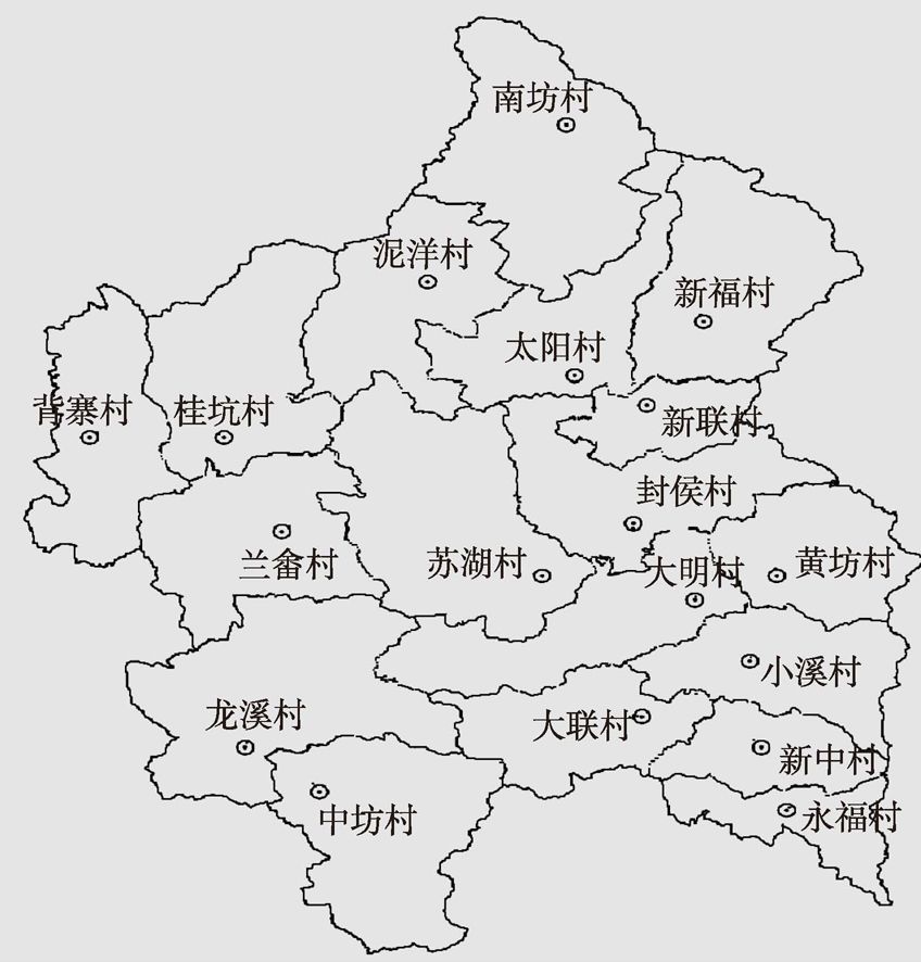 东留镇行政村分布图
