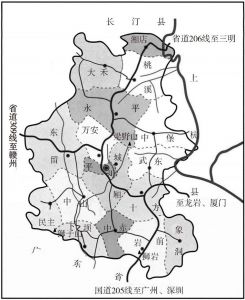 武平县政区图