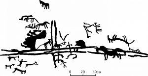图4-5 人物、动物岩画XMSZA-004