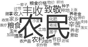 图3 设立“中国农民丰收节”事件网民评论高频词