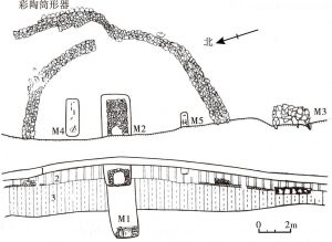 图5-7 胡头沟遗址1973年发掘遗迹平剖面