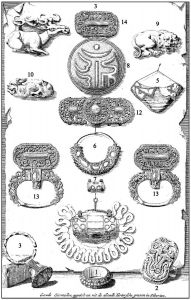 图9 西伯利亚古墓出土的金饰件