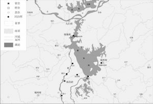 图4-1 明代南昌、南康和饶州三府的河泊所分布