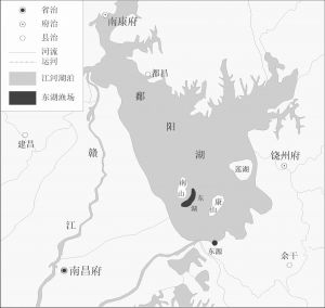 图8-1 清代东湖渔场位置示意图