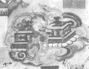 图2-76 守宝神龙 榆林窟第25窟 中唐（吐蕃）