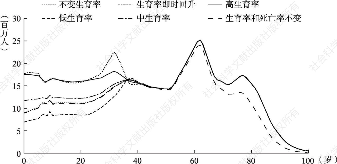 图6-6 2050年中国人口年龄结构预测
