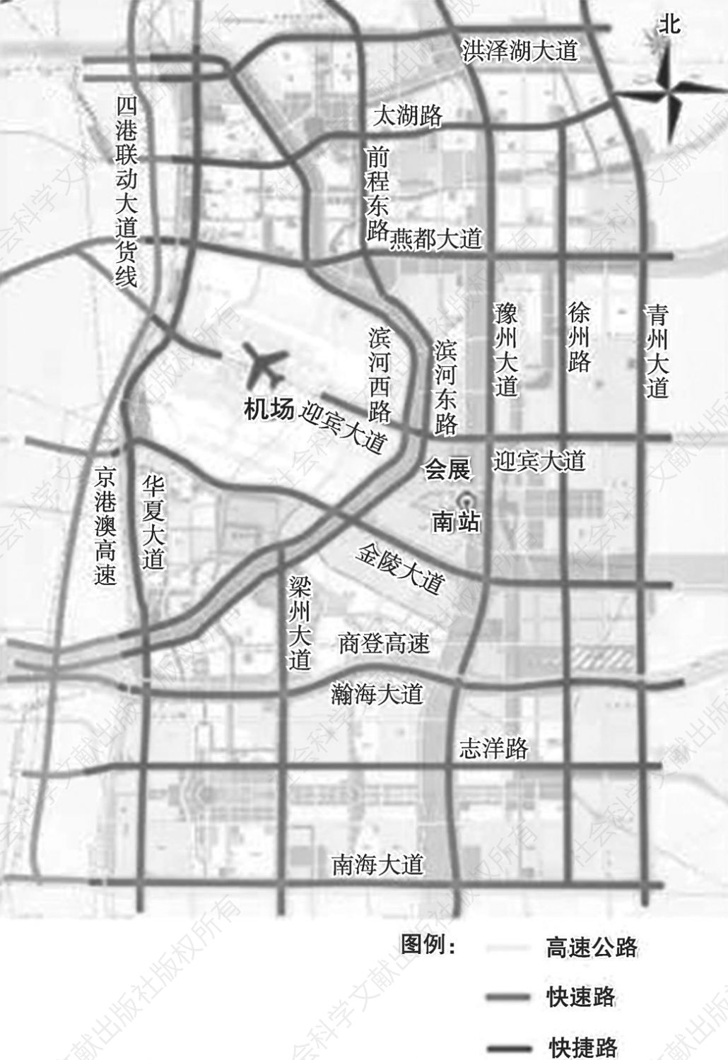 图6-1 郑州航空港实验区快速通道系统规划方案