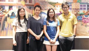 团队成员（左起）黄佩玲、张锡欣、欧咏琳、邓兆佳