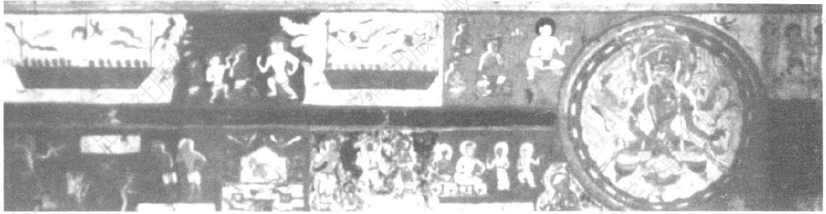 图4 拉达克阿尔奇寺壁画所见二船图