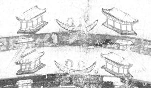 图5a 日藏摩尼教《宇宙图》中的明船