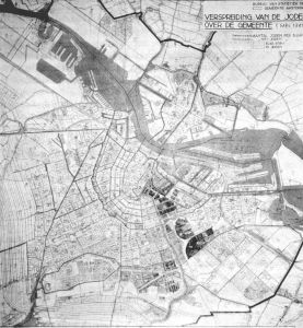 图2-6 阿姆斯特丹城市统计办公室制作的“城市中犹太人的分布”地图（1941年5月）
