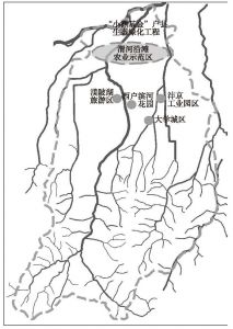 图2-4 户县与河流相关的建设项目分布