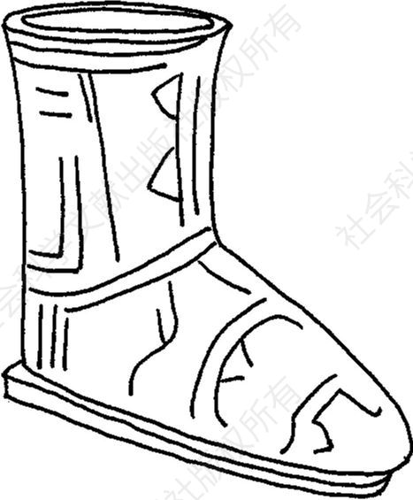 图1-22 青海乐都柳湾墓出土的彩陶靴