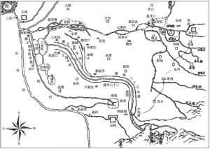 图2 雍正四年（1726）接堤改河示意
