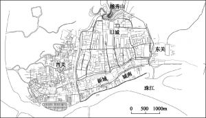 图3-1 清中后期广州城域
