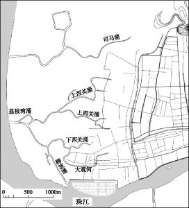 图3-10 清代广州西关的水系