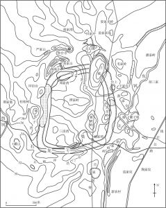 图1-1 石家河城址及其遗址群（采自《考古》1998年第1期）