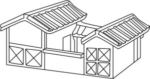图3-1 汉代普通民居院落模型（王克陵绘）