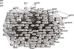 图4.9 集群2014年的社会网络结构