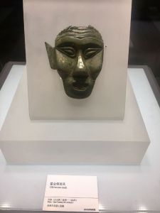 夫余鎏金铜面具，吉林省博物院藏，2018年8月