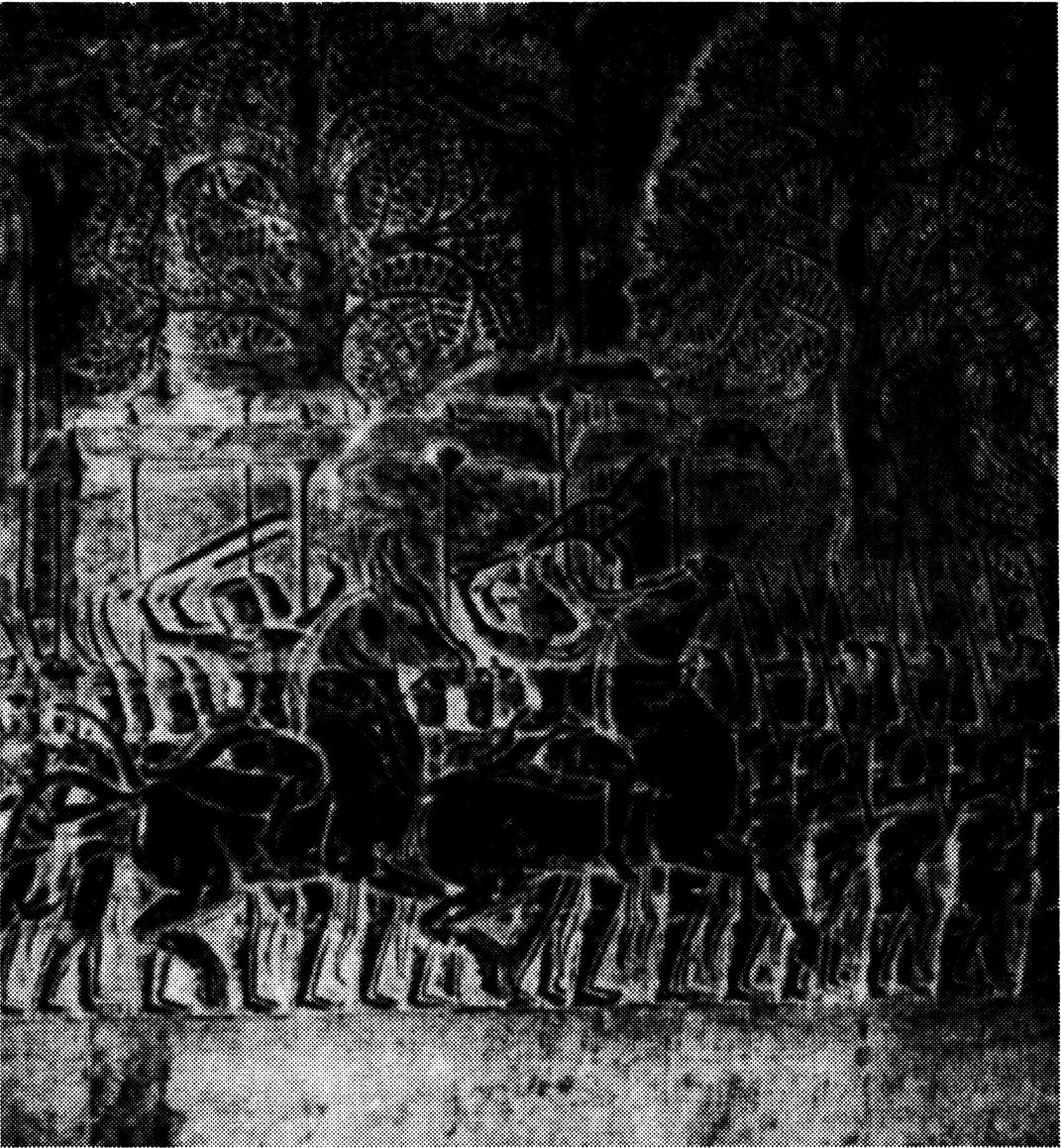 图5-55 战争图——吴哥寺浮雕回廊
