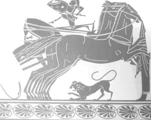 图6 阿基琉斯拖着赫克托尔的尸体