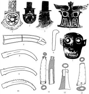 图一五 城洋地区商时期遗存丙类铜器和骨器