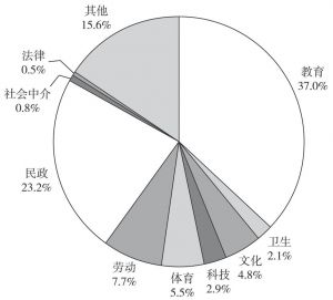 图3 2013年上海民办非企业单位分类