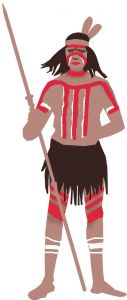 图14 原始人偏爱用红色画身。