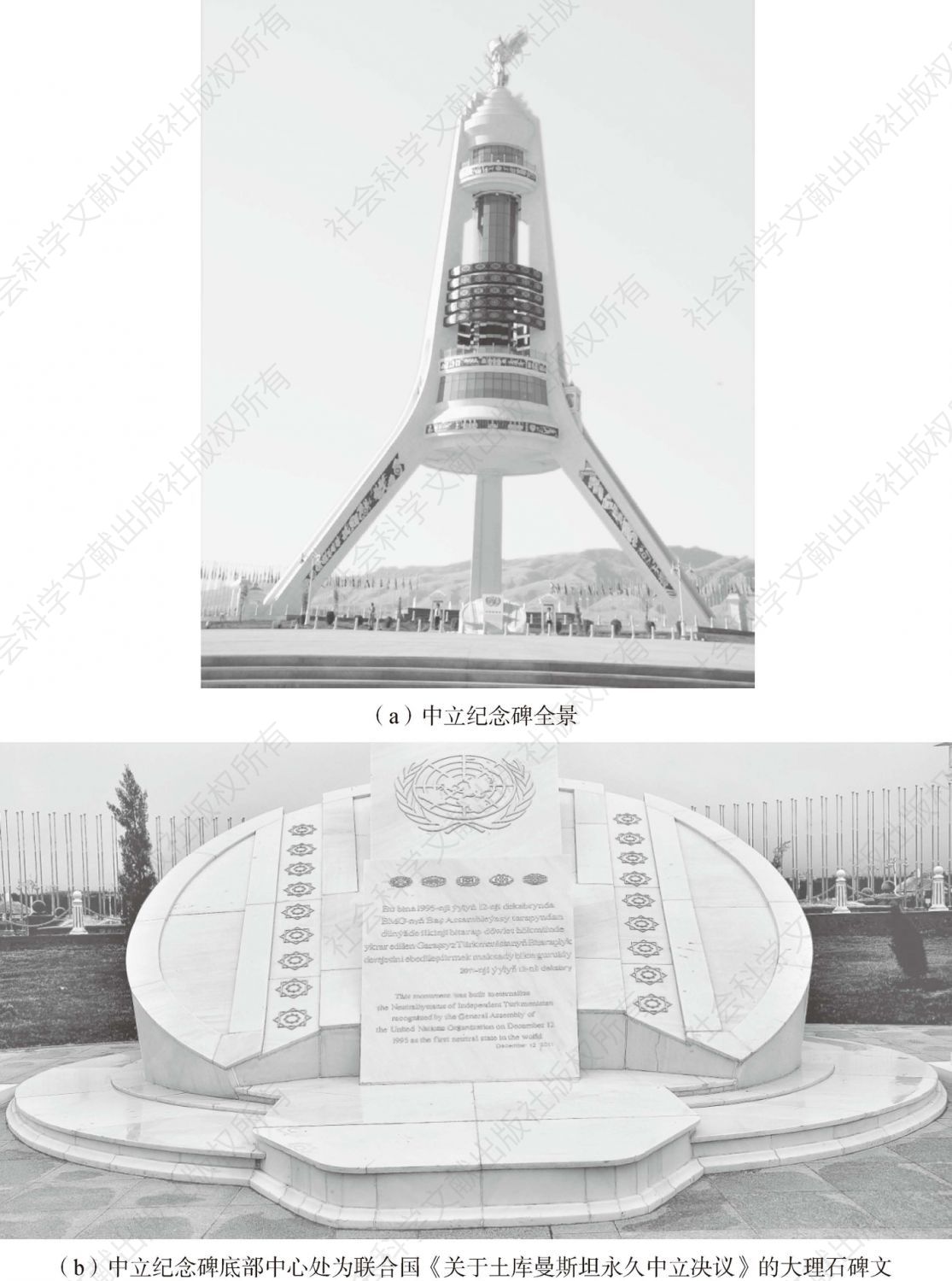 图2-1 土库曼斯坦中立的永恒物证——土库曼斯坦中立纪念碑
