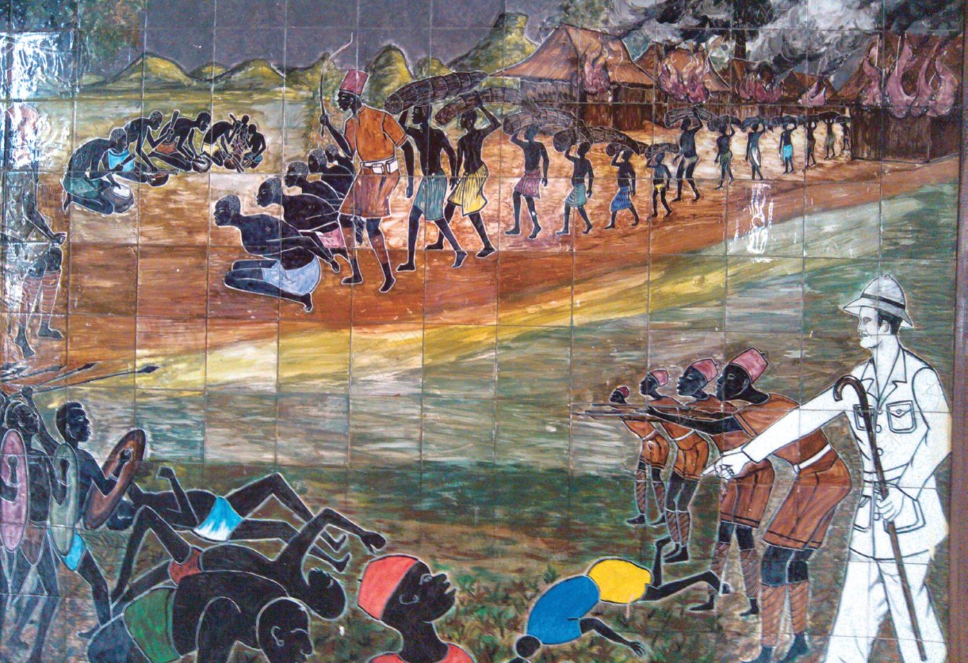 殖民时期的刚果（布）壁画（陶陶 摄）