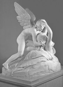 安东尼奥·卡诺瓦约1820年雕刻的《丘比特与普赛克》，1822年立于梅特涅在维也纳跑马路的别墅