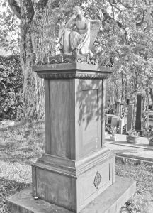 普拉斯圣温采尔公墓中为修道院去世的神父修建的纪念碑，“怀念普拉斯西多会教区之逝者”