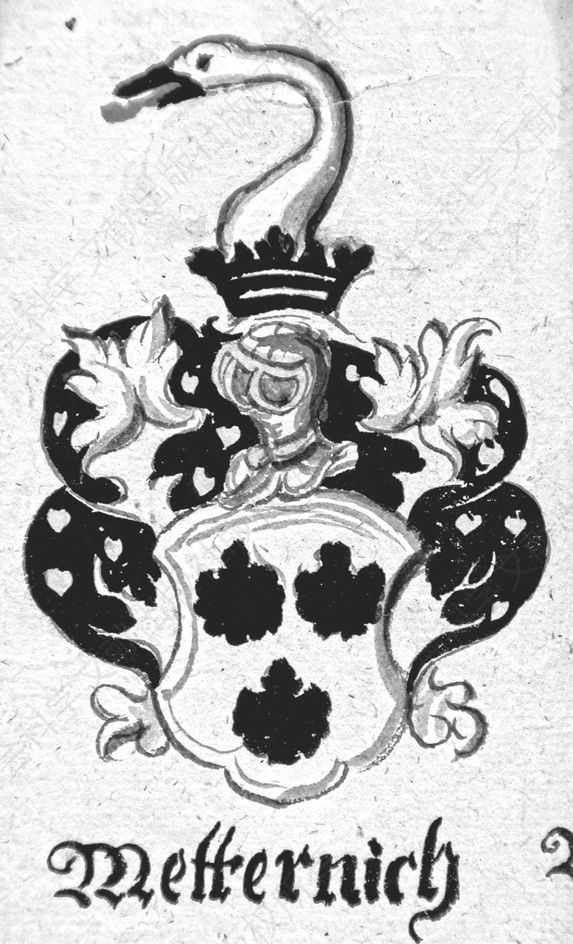 1707年时的梅特涅家族纹章