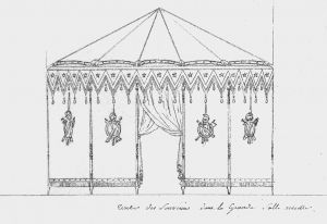 查理·德·莫罗在第一层舞厅中为王公贵族们设计的帐篷