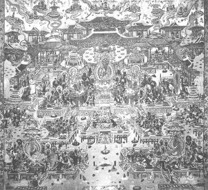 图Ⅰ—4 敦煌壁画中的唐代佛教寺院