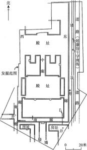 图Ⅰ—8 西明寺局部遗址平面示意图