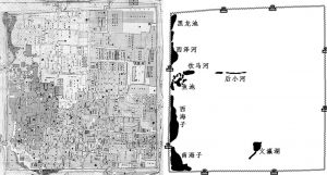 图3 民国时期太原城内水体的空间布局