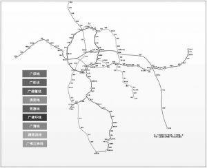 图1 珠三角城际轨道交通线网规划示意
