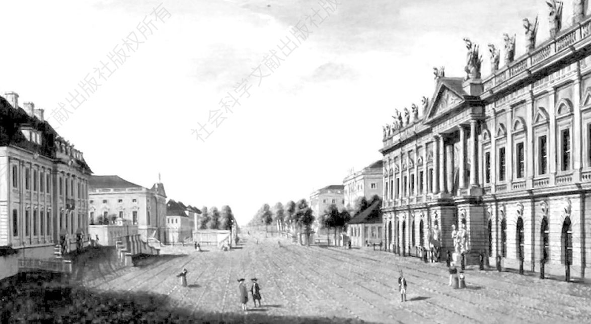 图1 1785年菩提树下大街及普鲁士军械库