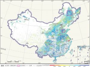 图11 中国农田类型年平均叶面积指数变化率重点区选择