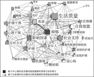 图3 国内生活质量研究文献共词网络分析示意