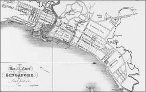 图1 1828年出版的新加坡城市规划
