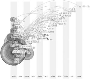 图4 2008～2018年太极拳研究关键词演变