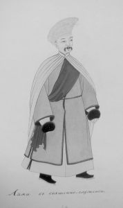 圖3 “比丘林的第三畫冊”裏的“喇嘛的做儀式服裝”圖像（北京，19世紀初）