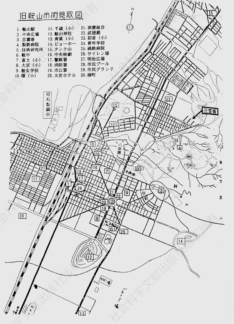 图1 鞍山市市街图