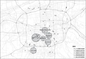 图12-9 文创空间分布区位与市民认知中的西安城市文化区位声望的关系