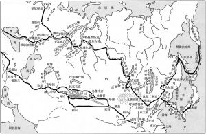 图4 丝绸之路与西伯利亚商路