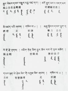 图1 藏文、汉文、蒙古文对照热罗译师的出处